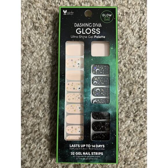 Dashing Diva Gloss Ultra Gel Palette Halloween Nail Strips Boo Crew Ghosts Stars - Picture 1 of 4